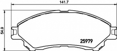 HELLA PAGID 8db355021461 -  Комплект тормозных колодок, дисковый тормоз